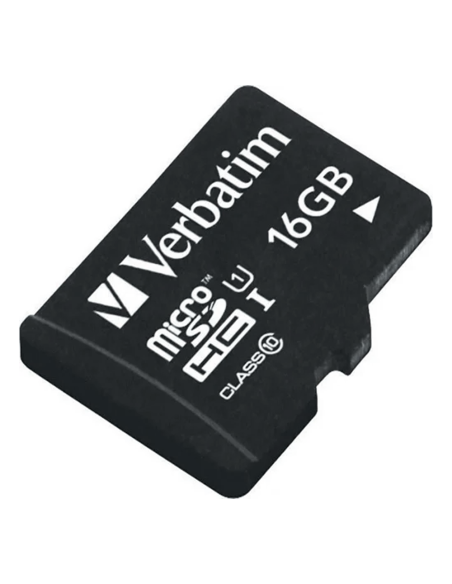 Micro SD Card VERBATIM Scheda di Memoria MicroSDHC Class 10 Capacità 16 GB