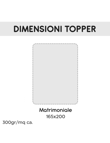 Topper Coprimaterasso Letto Matrimoniale 3cm...