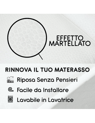 Topper Coprimaterasso Letto Matrimoniale 3cm...