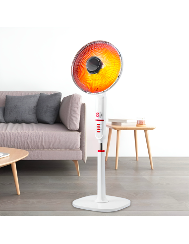 Stufa Elettrica Parabola 39cm Piantana Fibra di...