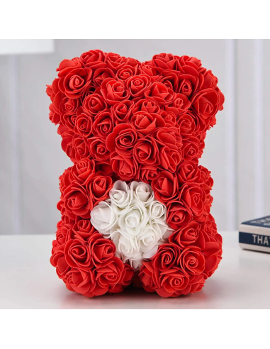 Orso di Rose Artificiali H25cm Orsetto con...