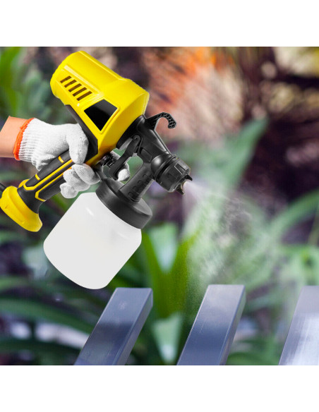 Pistola a Spruzzo 500W Elettrico Spruzzatore Vernice Aerografo Capacità 800ml