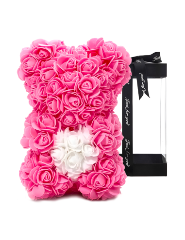 Orso di Rose Artificiali H25cm Orsetto con...