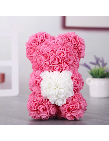 Orso di Rose Artificiali H25cm Orsetto con...