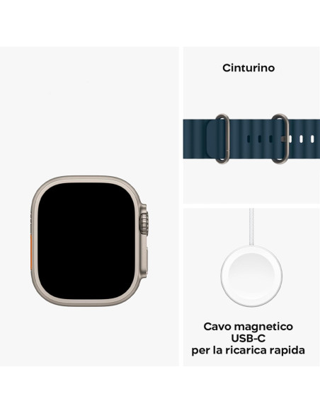 Smartwatch S9 Ultra 49mm Cinturino in Silicone Orologio Digitale Contapassi