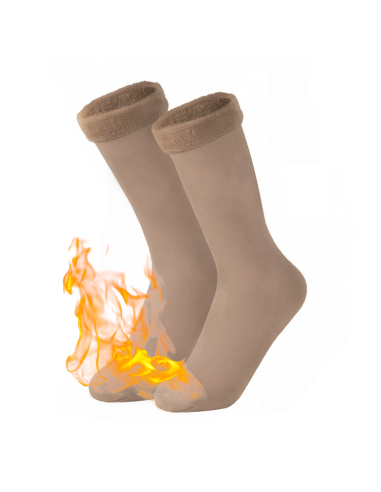 Kit 4pz Coppia Calzini Termici 3 Neri 1 Beige a...