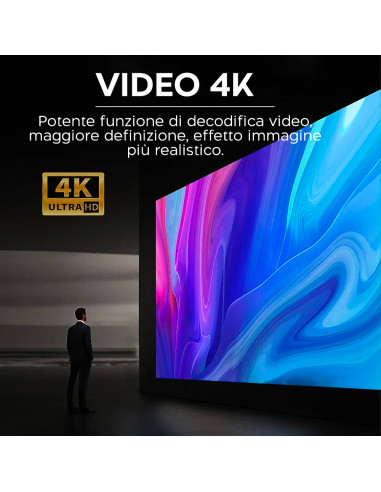 TV Stick Android Ultra HD Connessione Wi-Fi con...