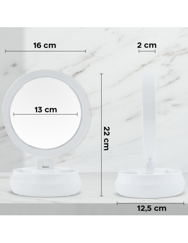 Specchio Cosmetico Retroilluminato a LED Double...