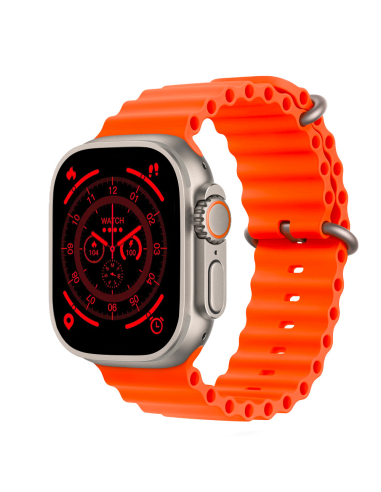 Image of Smartwatch S9 Ultra 49mm Cinturino in Silicone Orologio Digitale Contapassi Arancione