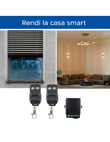 Kit Ricevitore 2 Telecomandi Universali 2...