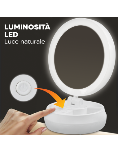 Specchio Cosmetico Retroilluminato a LED Double...