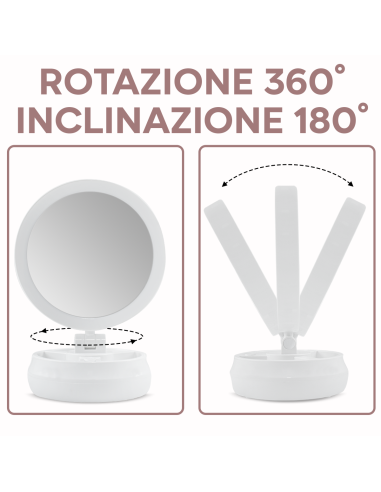 Specchio Cosmetico Retroilluminato a LED Double...