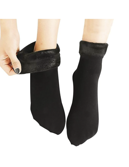 Kit 4pz Coppia Calzini Termici 3 Neri 1 Beige a Gambaletto Unisex Taglia Unica