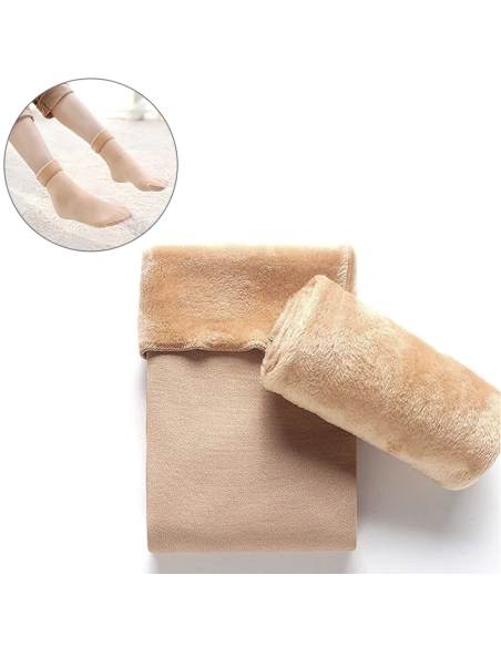 Kit 4pz Coppia Calzini Termici 3 Neri 1 Beige a Gambaletto Unisex Taglia Unica