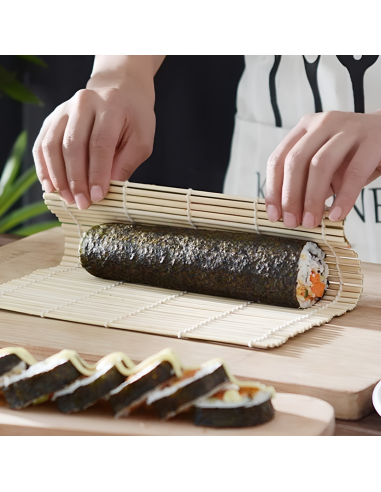 Set Sushi 2 Persone Kit 10pz Stuoia Bamboo...