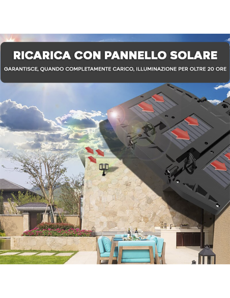 Kit 3pz Faretto Solare 384 LED smd Sensore di Movimento con Telecomando HS-V97