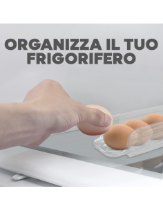 Portauova per Frigo Impilabili Set 3pz Dispenser Uova in... 2