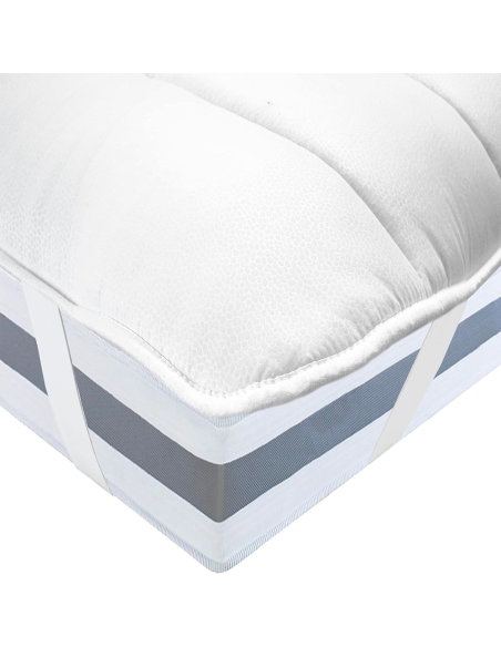 Topper Coprimaterasso Letto Singolo 3cm 90x200 in Microfibra con Elastici