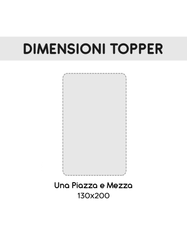 Topper Coprimaterasso Letto 1 Piazza e Mezza...