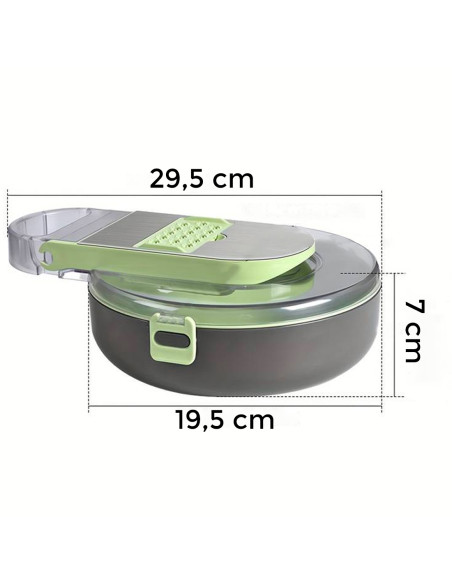 Tritaverdure Multifunzione 9 in 1 Grattugia Trita e Affetta Accessori Inclusi