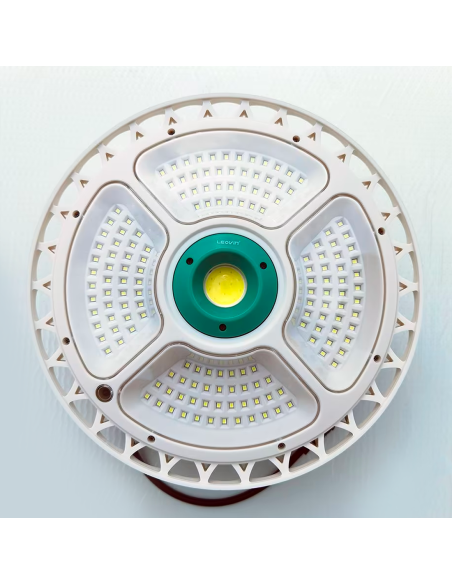 Lampada Plafoniera 156 LED 200W 6000mAh IP66 con Pannello Solare e Telecomando