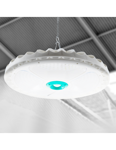 Lampada Plafoniera 156 LED 200W 6000mAh IP66 con Pannello Solare e Telecomando