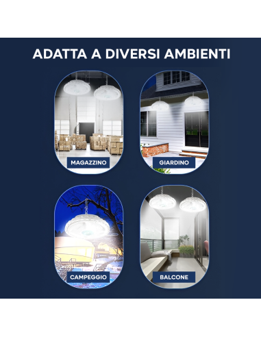 Lampada Plafoniera 236 LED 400W 9000mAh IP66...