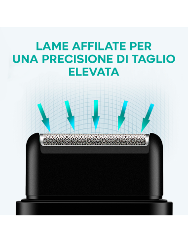Rasoio Barba e Basette da Uomo Ricaricabile USB...