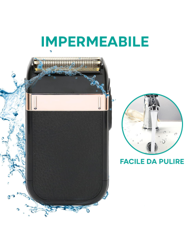 Rasoio Uomo Ricaricabile USB Portatile...