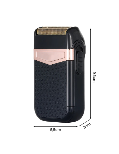 Rasoio Uomo Ricaricabile USB Portatile Impermeabile Doppia Testina di Ricambio