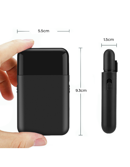 Rasoio Barba e Basette da Uomo Ricaricabile USB e Portatile Testina di Ricambio