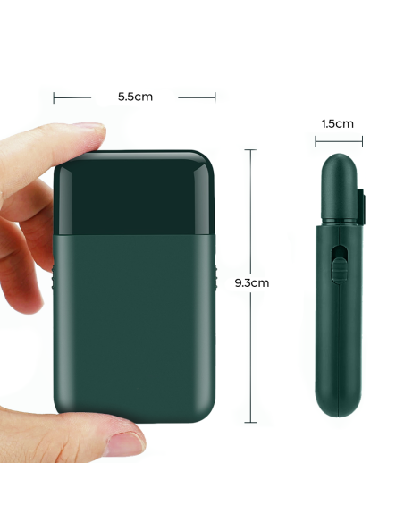 Rasoio Barba e Basette da Uomo Ricaricabile USB e Portatile Testina di Ricambio