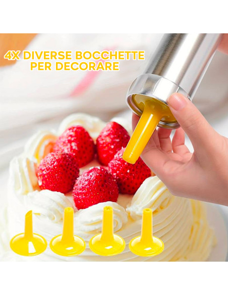 Macchina Pressa Biscotti Manuale in Acciaio Kit 20 Trafile 4 Beccucci per Glassa