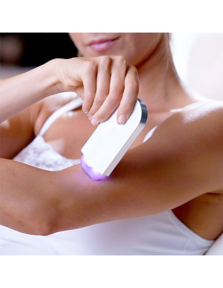 Epilazione Viso e Corpo Portatile Ricaricabile USB Trimmer con Luce e 2 Testine