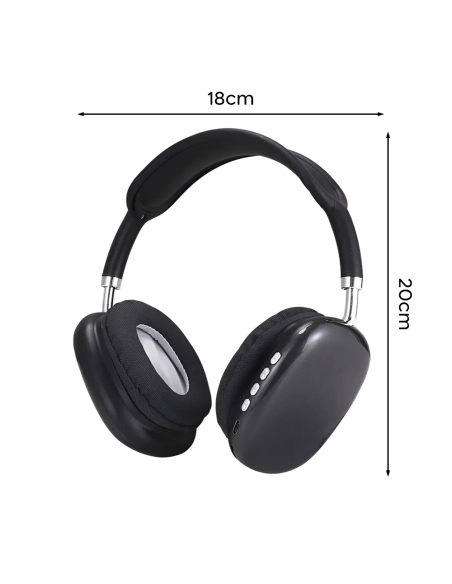Cuffie Wireless P9 Bluetooth Auricolari Radio Ricaricabili Ingresso MicroSD Card