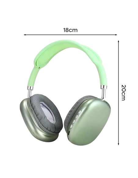 Cuffie Wireless P9 Bluetooth Auricolari Radio Ricaricabili Ingresso MicroSD Card