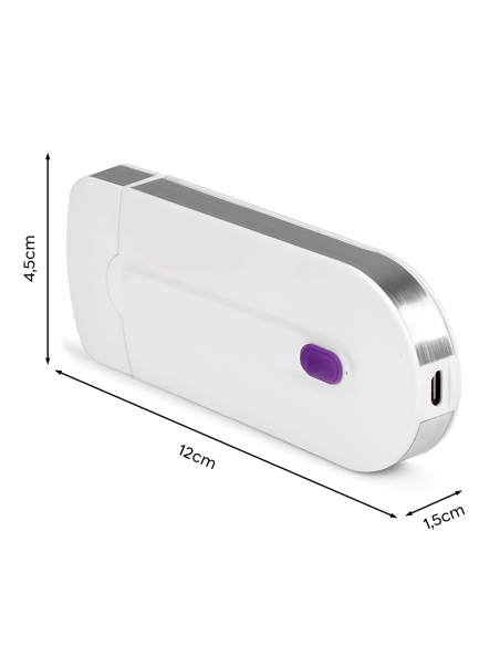 Epilazione Viso e Corpo Portatile Ricaricabile USB Trimmer con Luce e 2 Testine