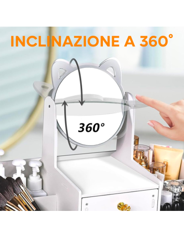 Toeletta da Tavolo Porta Trucco Gioielli...