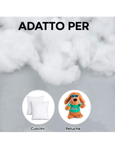 Ovatta Siliconata 3Kg in Poliestere Ideale per...