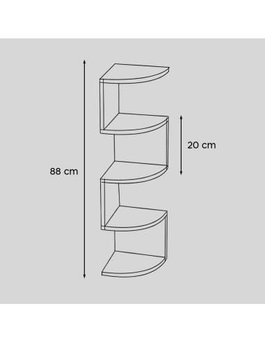 Scaffale Mensola Angolare da Parete Bianco...