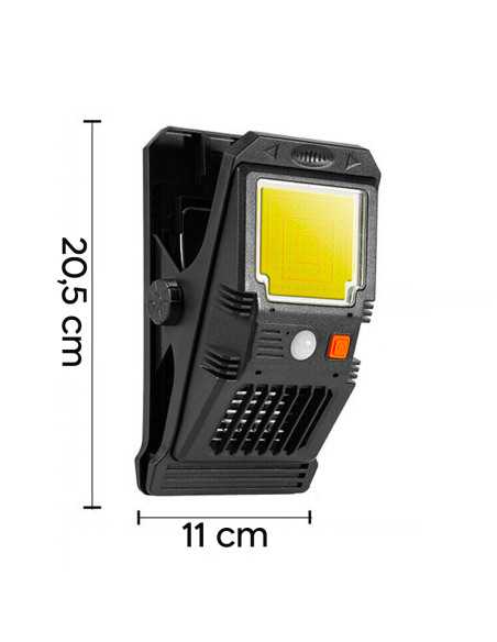 Lampada LED Solare Sensore Repellente per Insetti a Clip Luce Emergenza Multiuso