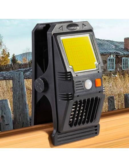 Lampada LED Solare Sensore Repellente per Insetti a Clip Luce Emergenza Multiuso