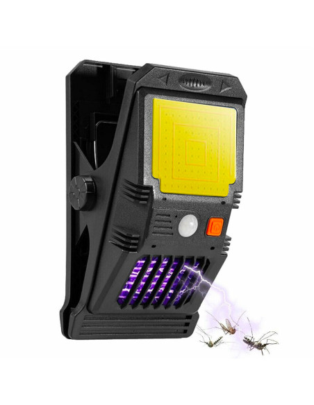 Lampada LED Solare Sensore Repellente per Insetti a Clip Luce Emergenza Multiuso