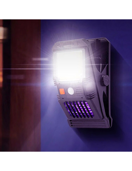 Lampada LED Solare Sensore Repellente per Insetti a Clip Luce Emergenza Multiuso