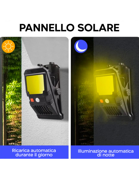Lampada LED Solare Sensore Repellente per Insetti a Clip Luce Emergenza Multiuso