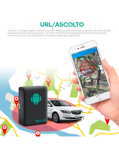 2pz Mini Localizzatore GPS Tascabile con Scheda...