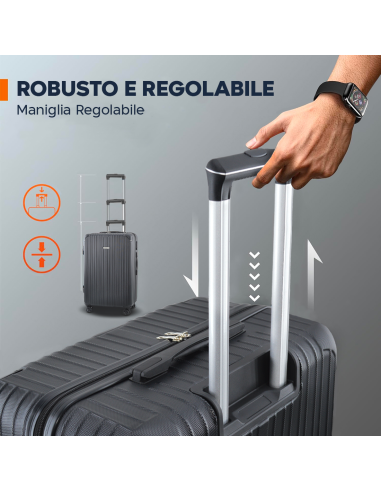 Set 4pz Trolley KAYLA Valigia Guscio Rigido 4...