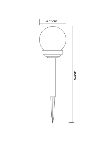 4pz Lampada Sfera Ricarica Solare 15cm da...