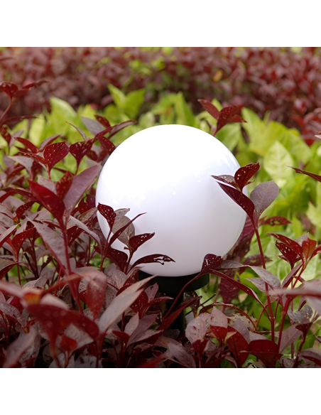 4pz Lampada Sfera Ricarica Solare 15cm da Esterno Picchetto Piantabile Giardino