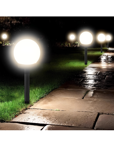 2pz Lampada Sfera Ricarica Solare 15cm da...